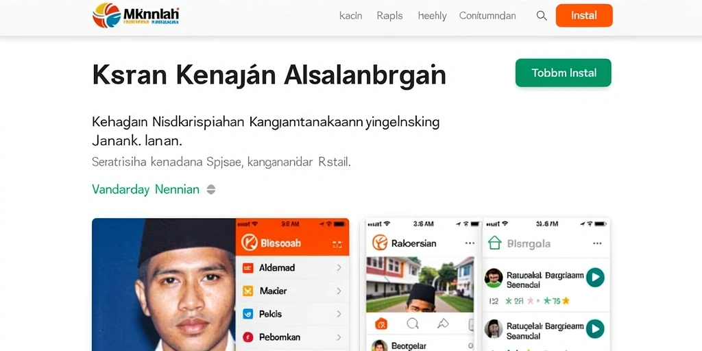 Tampilan awal yang menarik dan ramah pengguna.