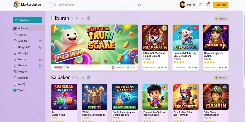 Tampilan awal yang menawan dengan grafis kaya.