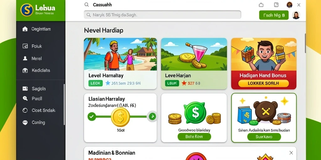 Screenshot aplikasi menunjukkan tampilan antarmuka yang menarik dan user-friendly.