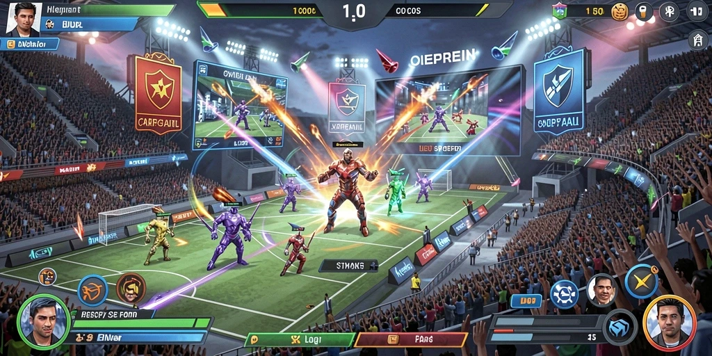 Tangkapan layar antarmuka utama game SUPER5.