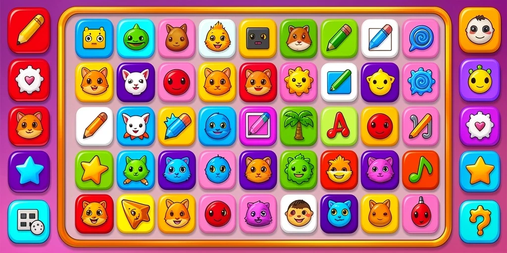 Tangkapan layar menampilkan level penuh warna dan tantangan.